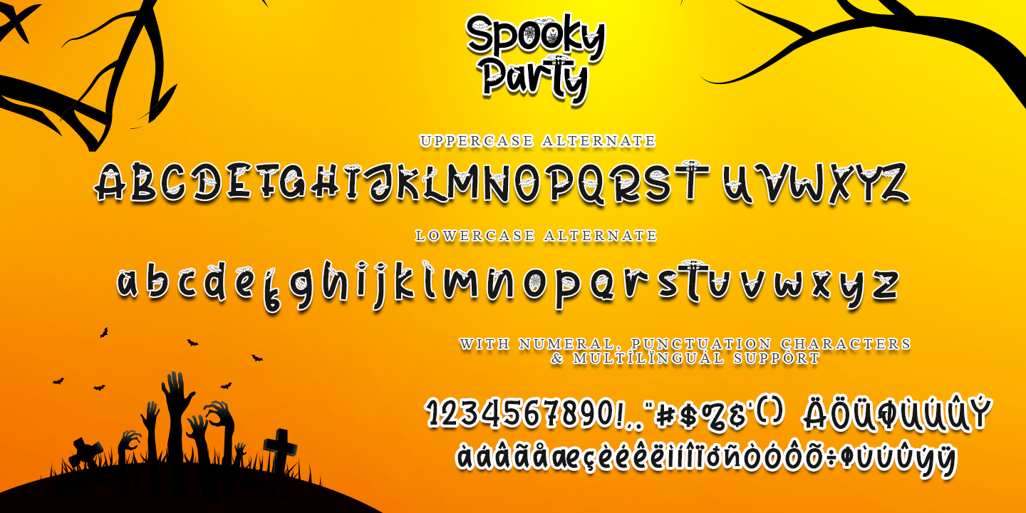 Beispiel einer Spooky Party-Schriftart #3